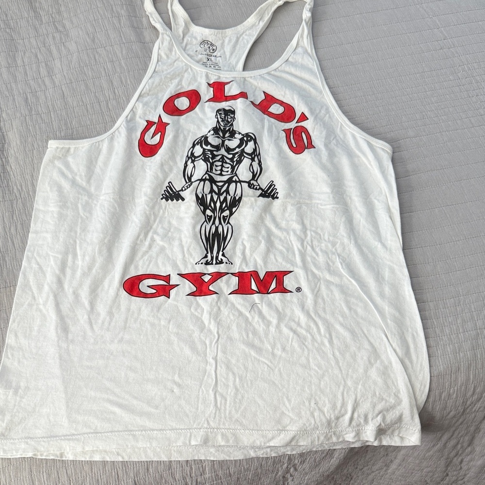 Gold's Gym White Tank Top for Men